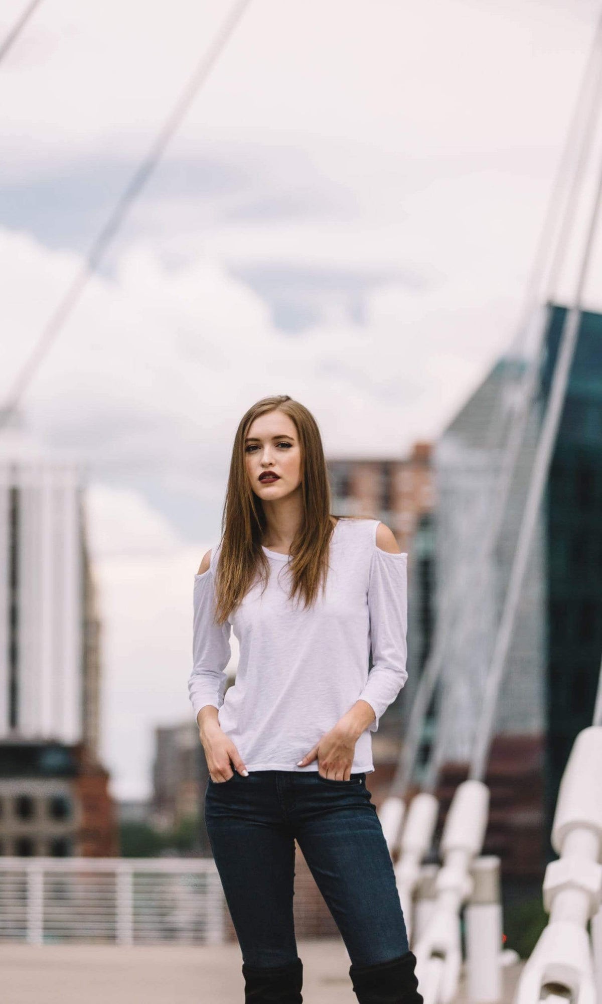 Velvet by Graham &amp; Spencer Bria Cotton Slub Cut Out Top