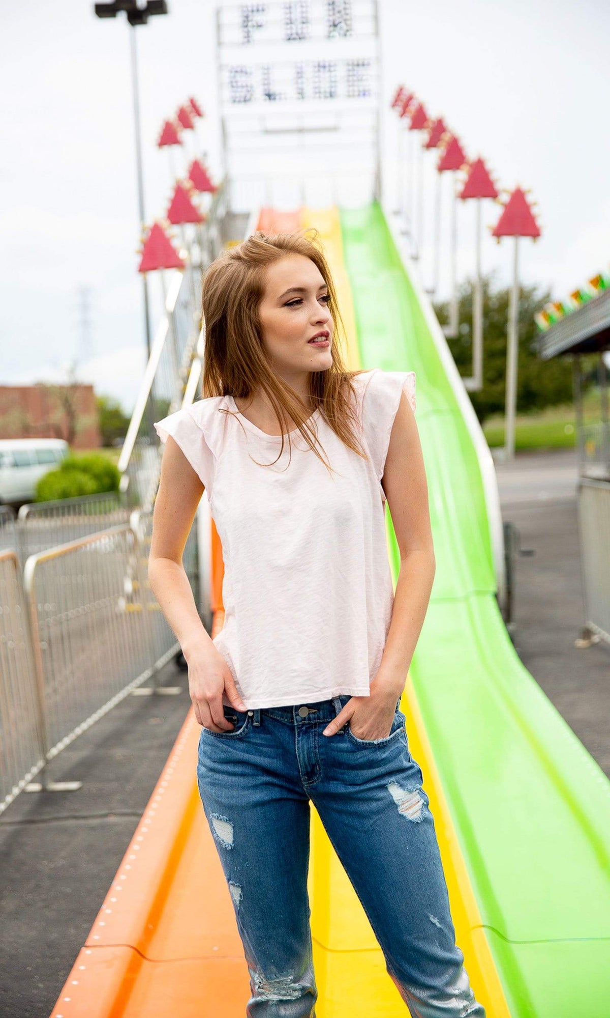 Velvet by Graham &amp; Spencer Bethanie Cotton Slub Ruffle Sleeve Tee