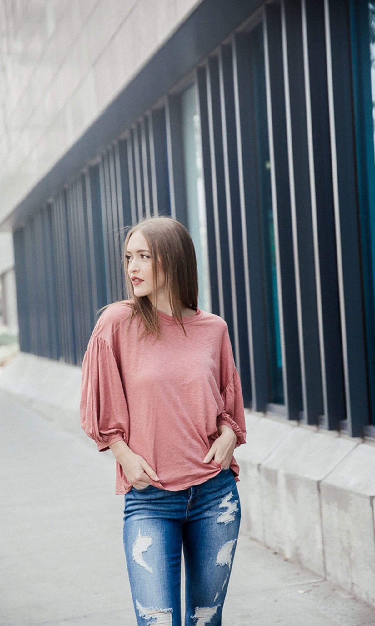 Velvet by Graham &amp; Spencer Tovah Lux Slub Puff Sleeve Top