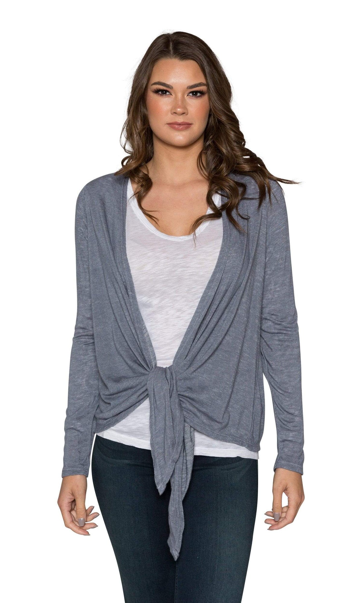 Velvet by Graham &amp; Spencer Margaret Textured Knit Tie Front Cardigan