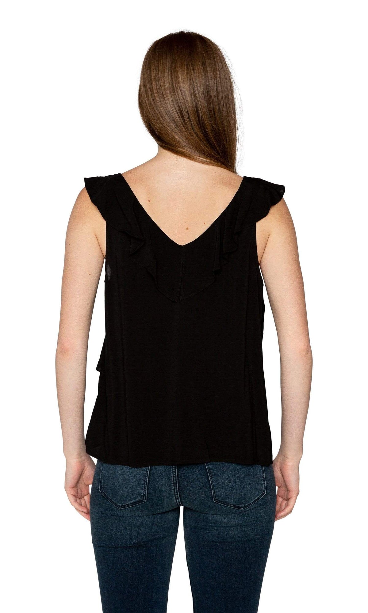 Velvet by Graham &amp; Spencer April Rayon Challis Ruffle Top