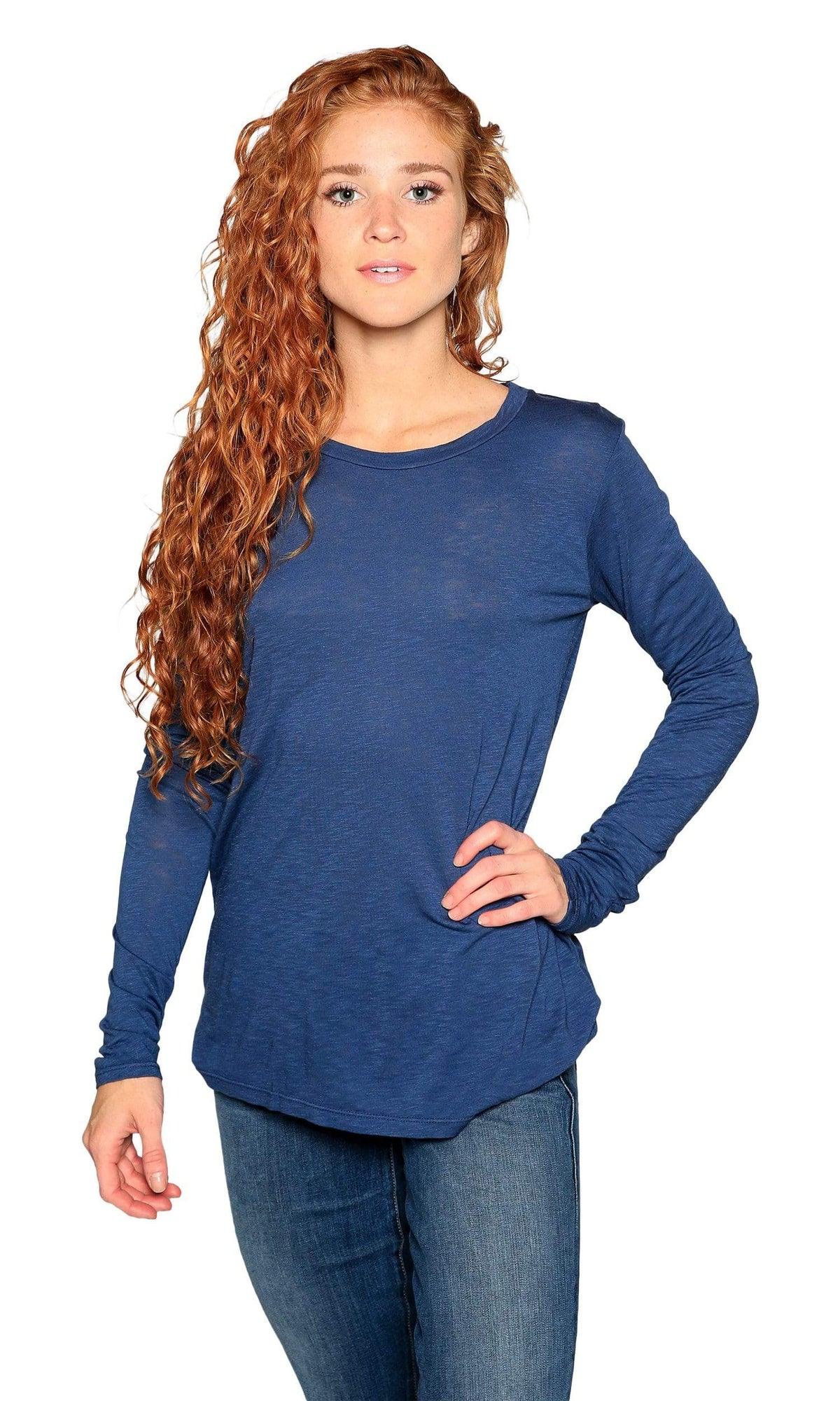 Velvet by Graham &amp; Spencer Giana Luxe Slub Round Neck Top