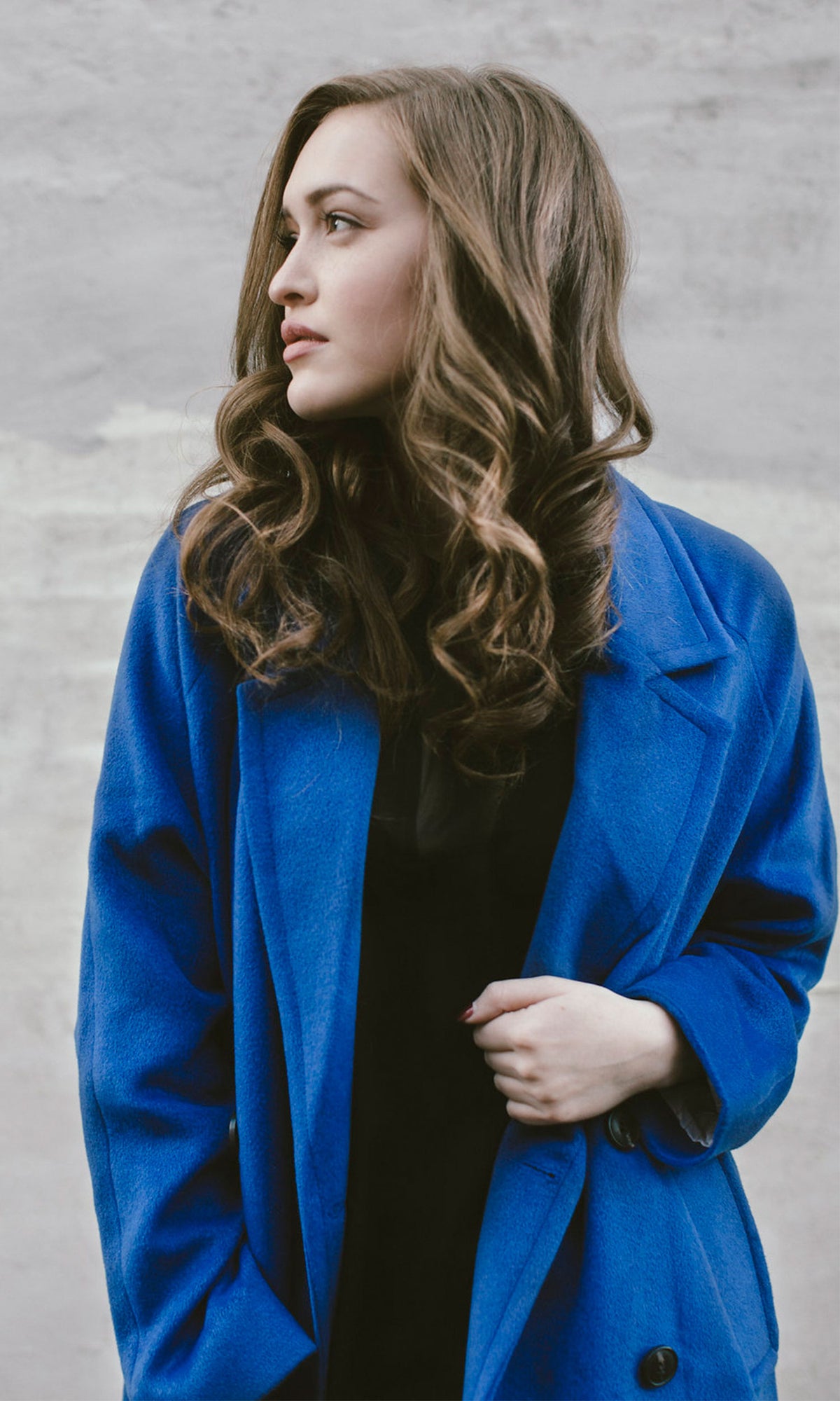 J.O.A. Long Cobalt Coat