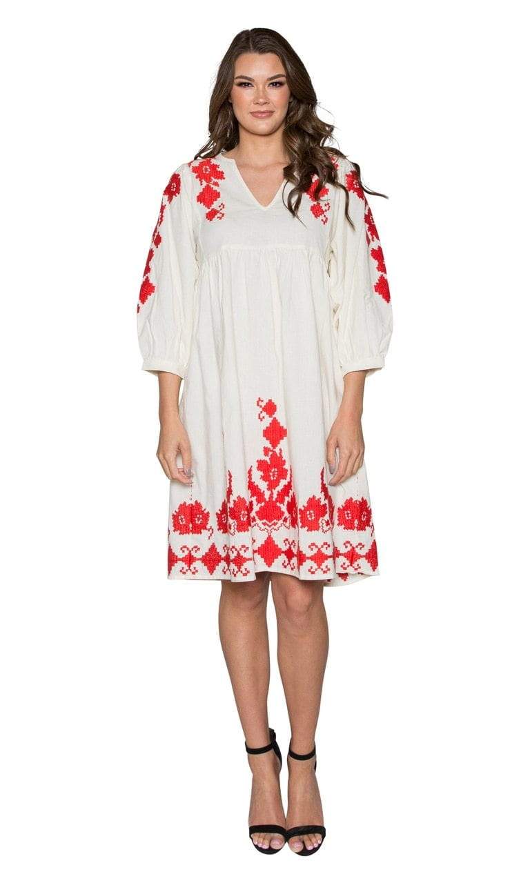 Velvet by Graham and Spencer Jora Embroidered Peasant Dress - Vintage Fringe Velvet by Graham and Spencer Jora Embroidered Peasant Dress - Vintage Fringe