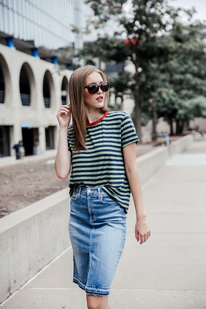 Velvet by Graham &amp; Spencer Peace Slub Knit Stripe Tee