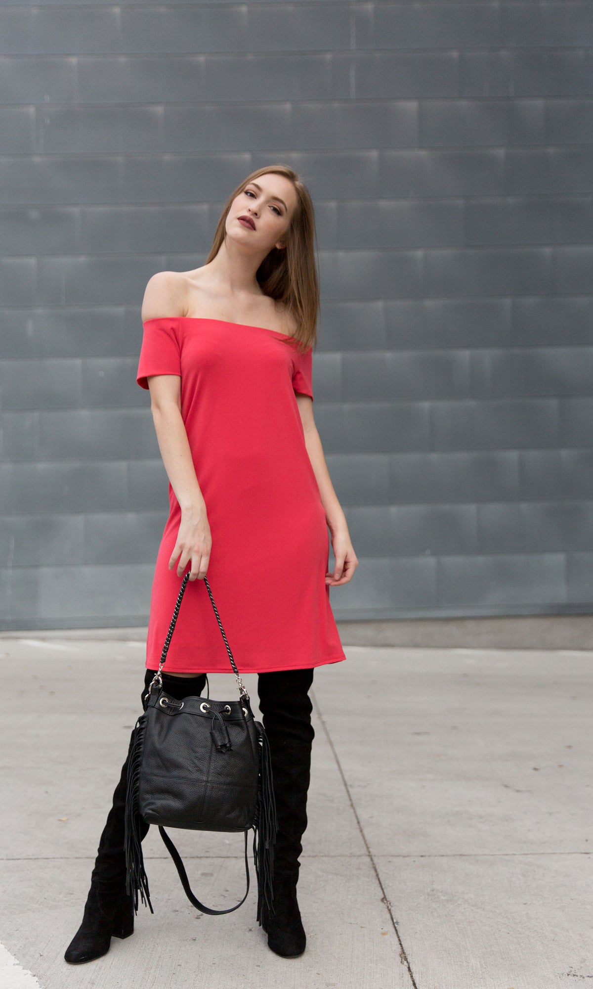 Velvet by Graham &amp; Spencer Sorana Jersey Off the Shoulder Dress