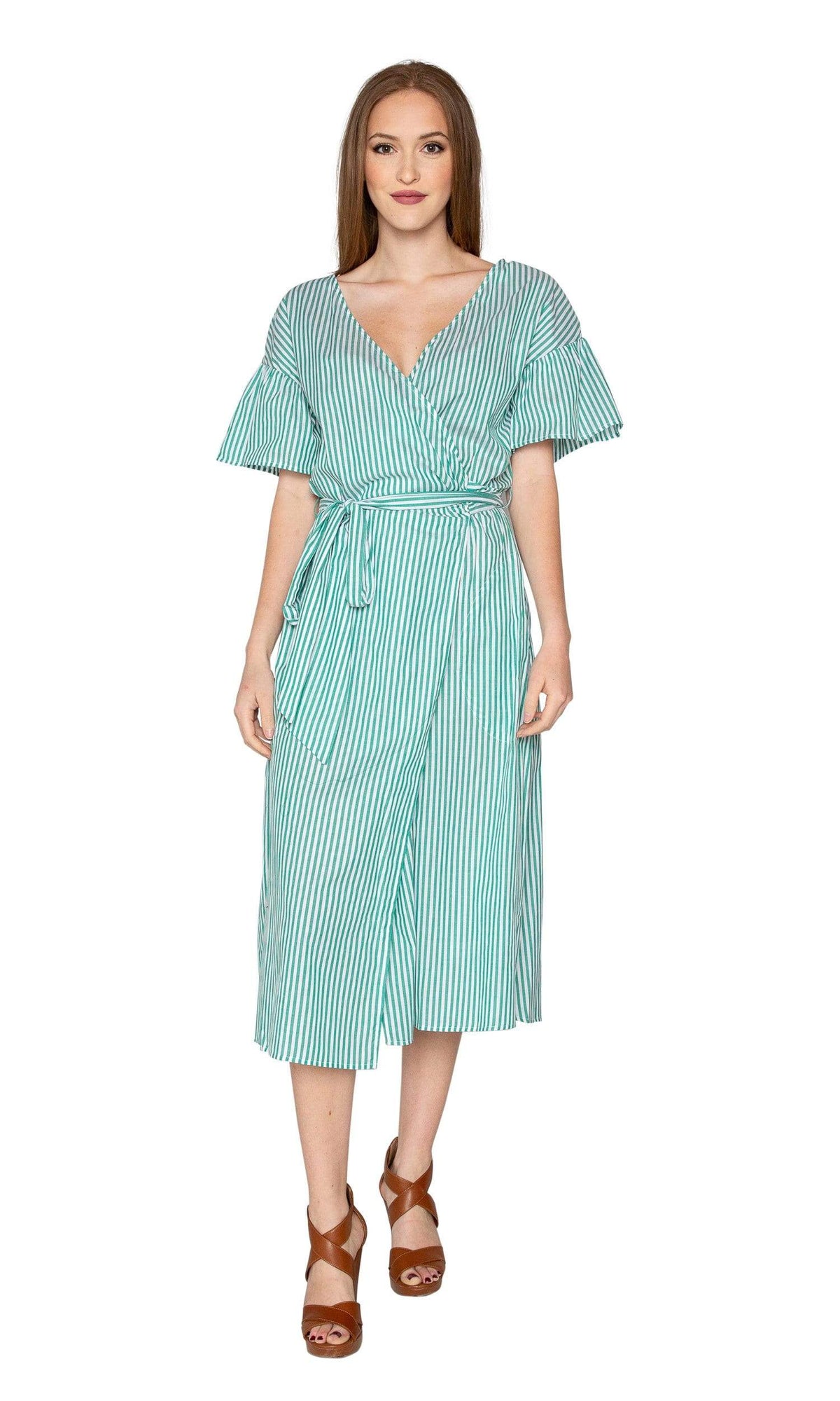 Velvet by Graham &amp; Spencer Jayel Cotton Stripe Wrap Dress