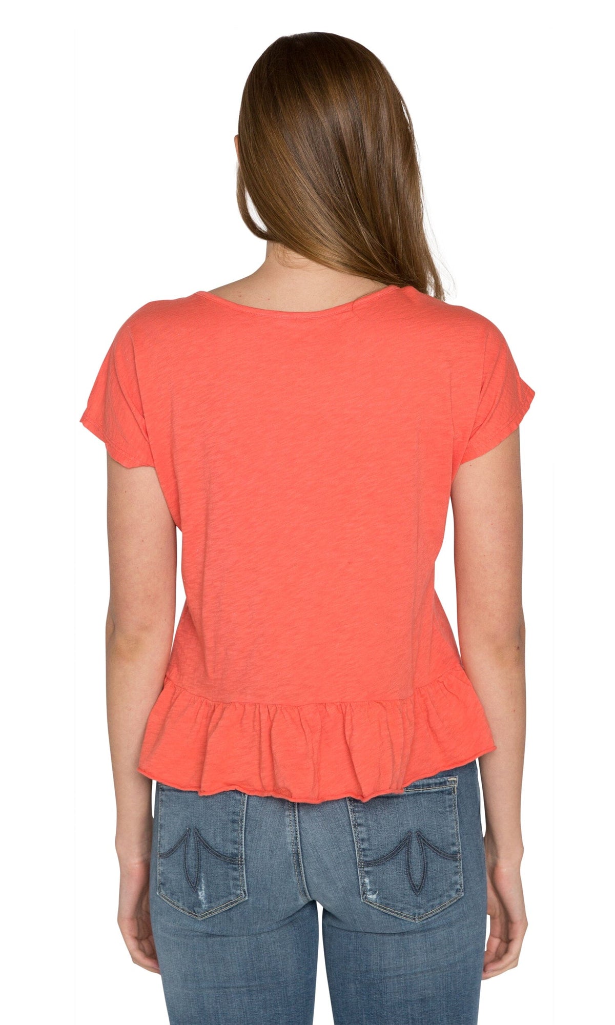 Velvet by Graham &amp; Spencer Pamina Cotton Slub Ruffle Tee