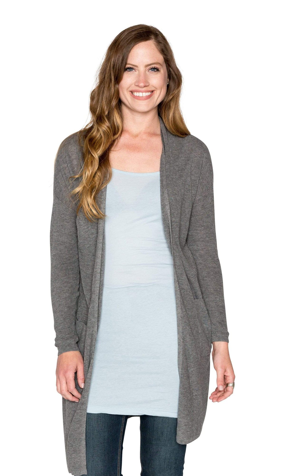 Velvet by Graham &amp; Spencer Denise Lux Cotton Long Slit Cardigan