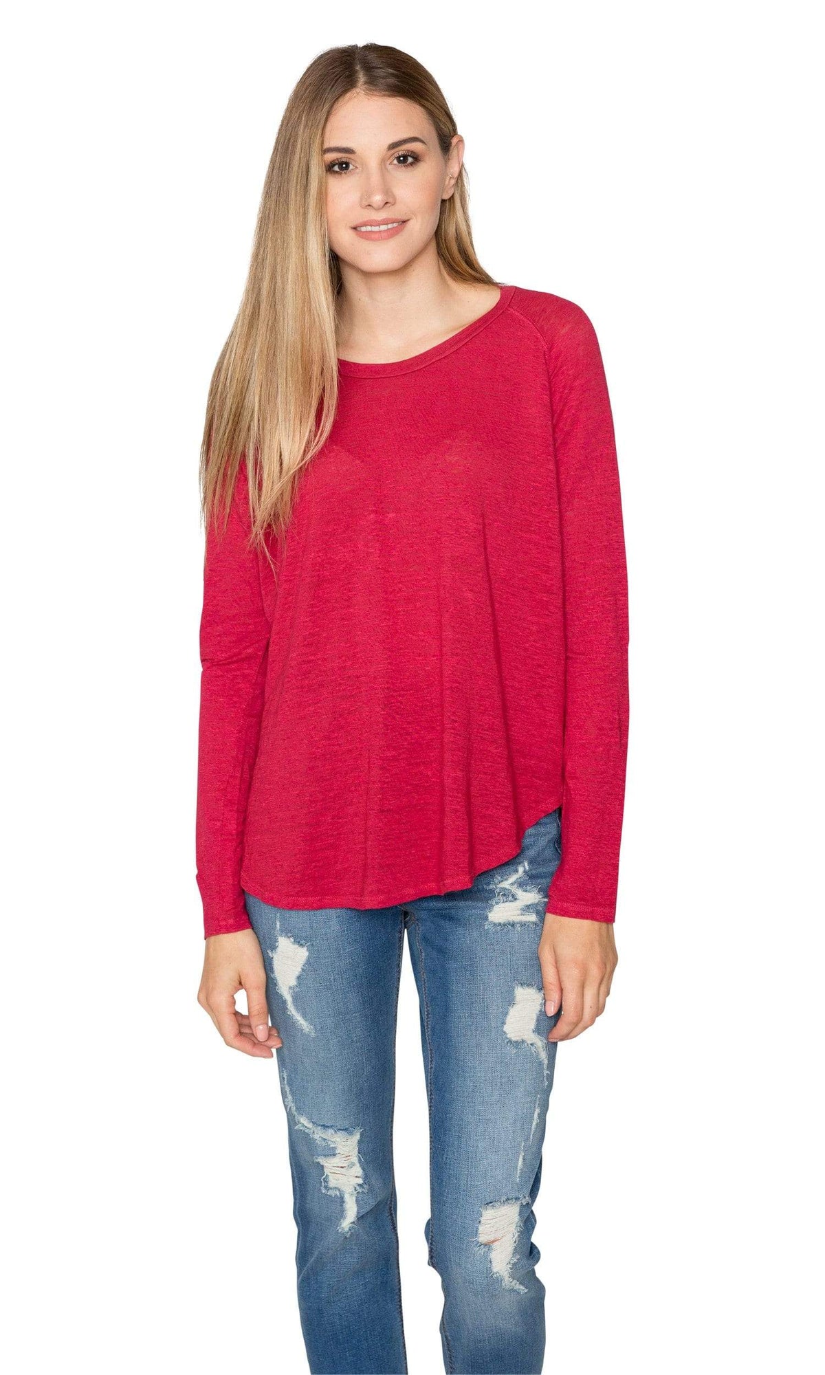 Velvet by Graham &amp; Spencer Piree Linen Knit Raglan Sleeve Top
