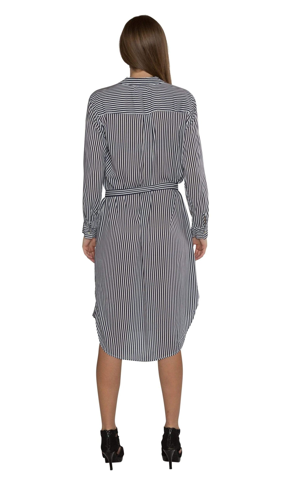 Velvet by Graham &amp; Spencer Sonoma03 Vertical Stripe Shirt Dress
