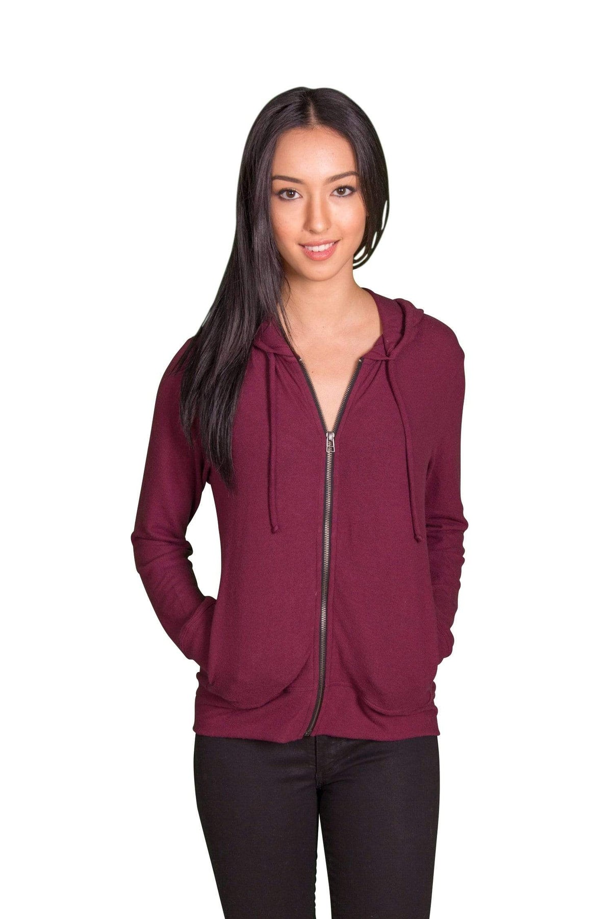 Velvet by Graham &amp; Spencer Aviana Cozy Jersey Zip Up Hoodie