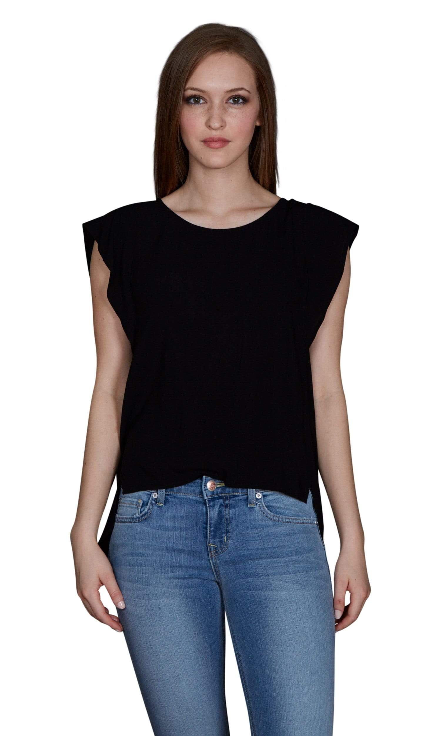 Velvet by Graham & Spencer Cyndee Rayon Challis High/Low Top