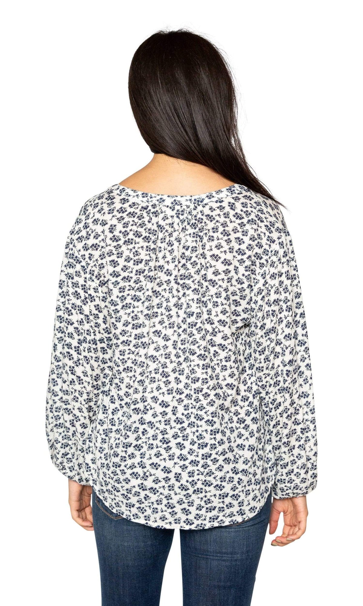 Velvet by Graham &amp; Spencer Kissan Sheer Printed Gauze Button Up Top
